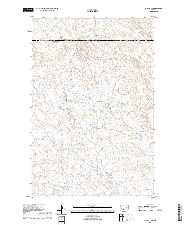 US Topo 7.5-minute map for Stellar Lake MT