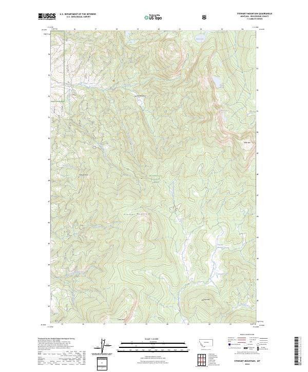 US Topo 7.5-minute map for Stewart Mountain MT