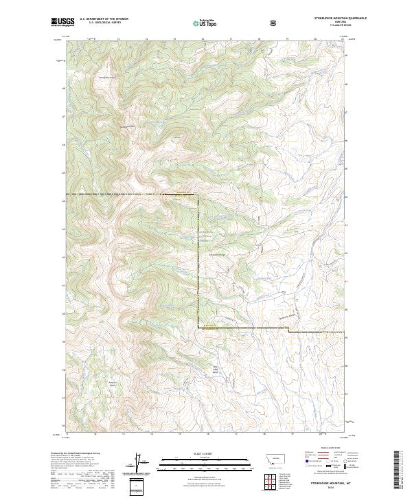US Topo 7.5-minute map for Stonehouse Mountain MT