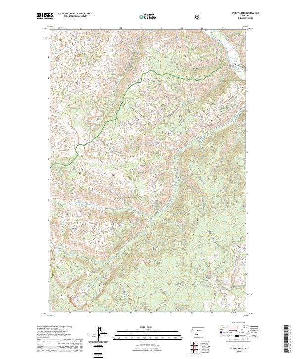 US Topo 7.5-minute map for Stony Creek MT