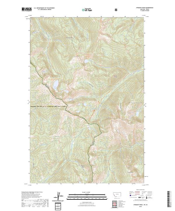 US Topo 7.5-minute map for Straight Peak MTID