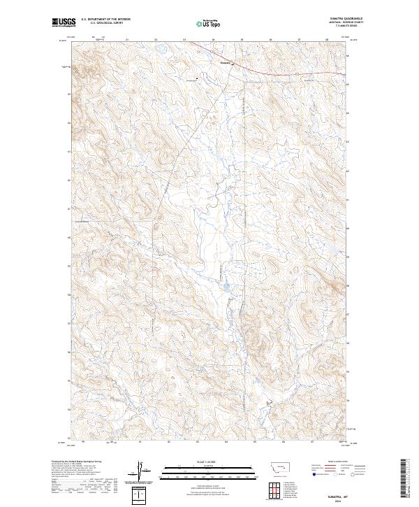 US Topo 7.5-minute map for Sumatra MT