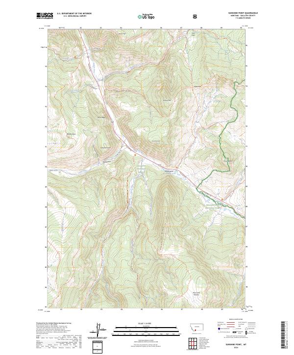 US Topo 7.5-minute map for Sunshine Point MT