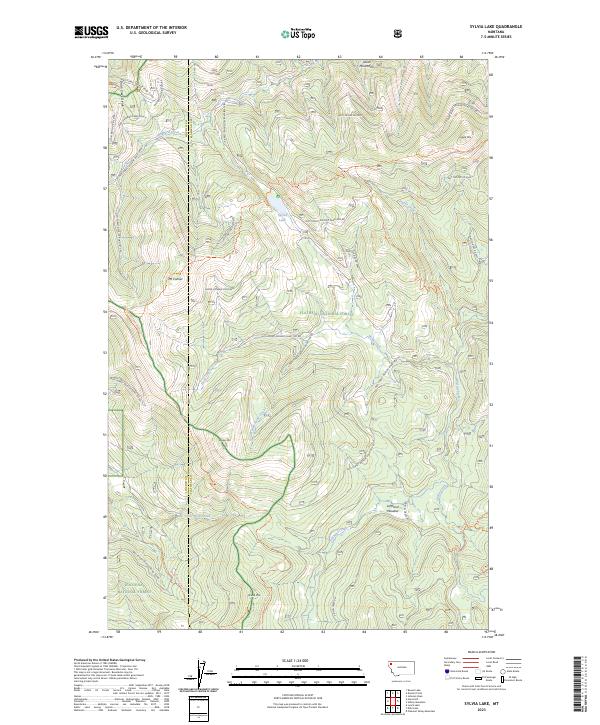 US Topo 7.5-minute map for Sylvia Lake MT