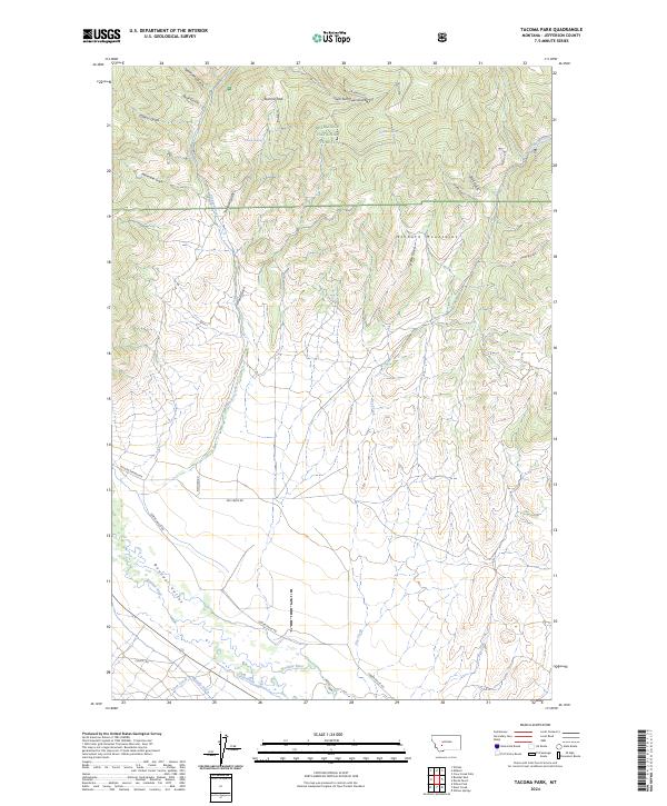 US Topo 7.5-minute map for Tacoma Park MT