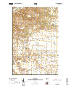USGS US Topo 7.5-minute map for Taffy Ridge MT 2020