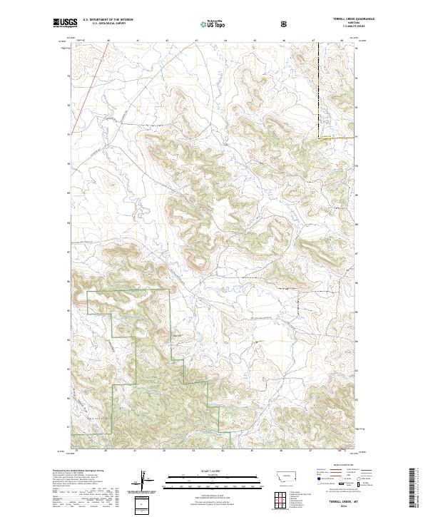 US Topo 7.5-minute map for Terrell Creek MT