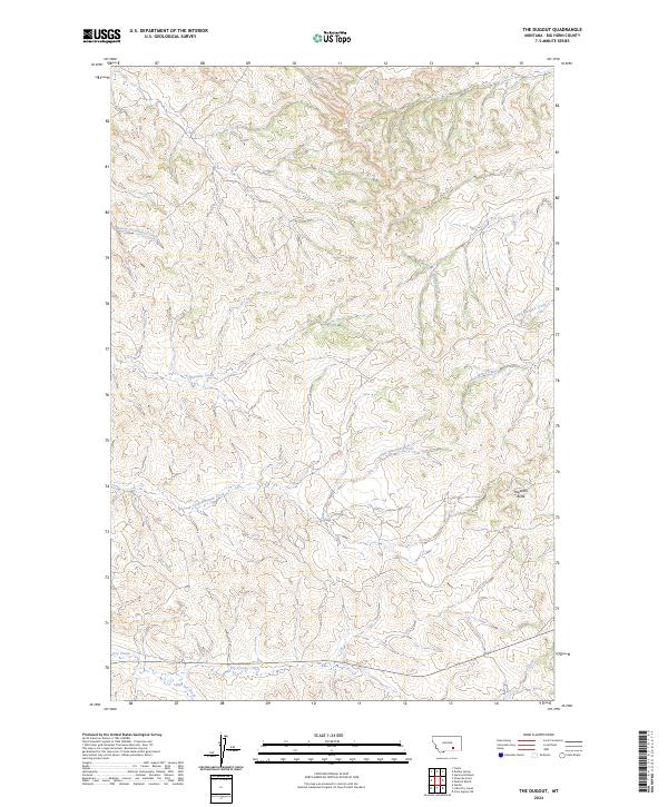 US Topo 7.5-minute map for The Dugout MT