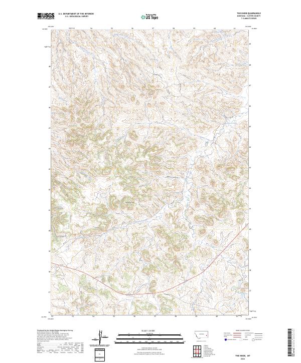US Topo 7.5-minute map for The Knob MT