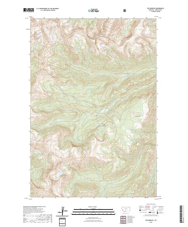 US Topo 7.5-minute map for The Needles MT