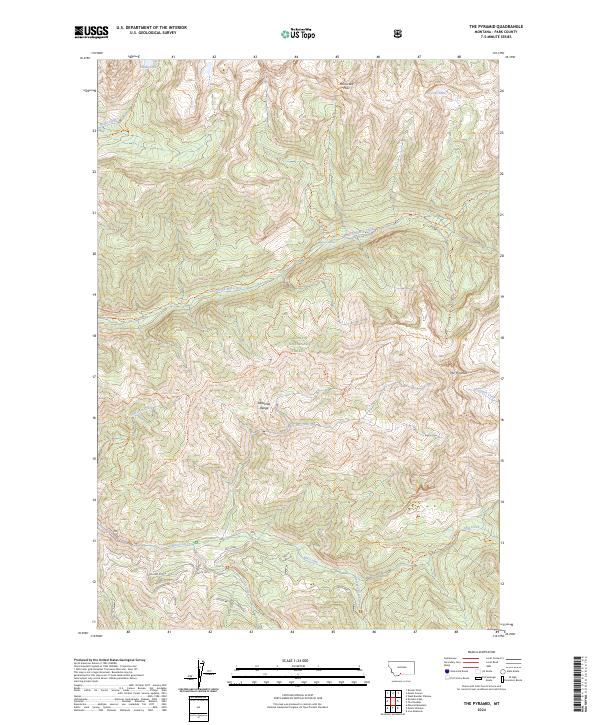 US Topo 7.5-minute map for The Pyramid MT