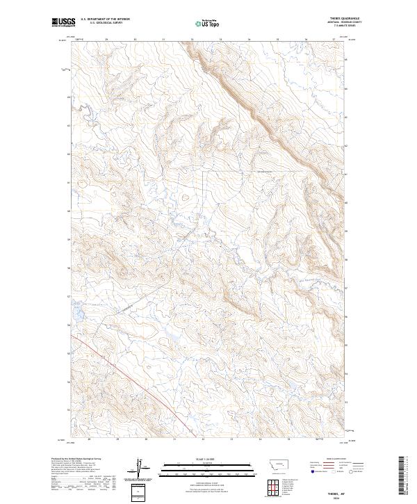 US Topo 7.5-minute map for Thebes MT