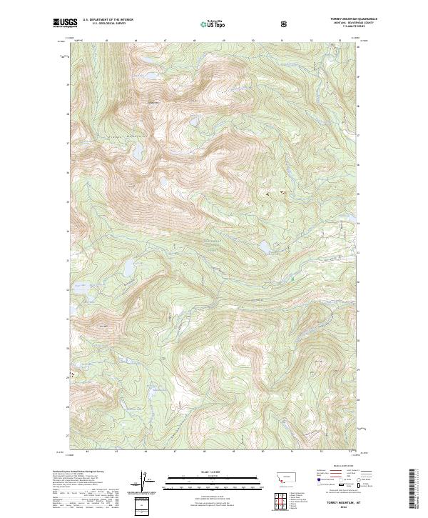 US Topo 7.5-minute map for Torrey Mountain MT