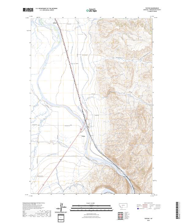 US Topo 7.5-minute map for Toston MT