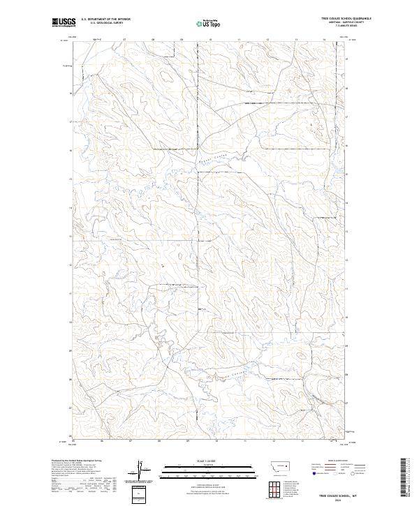 US Topo 7.5-minute map for Tree Coulee School MT