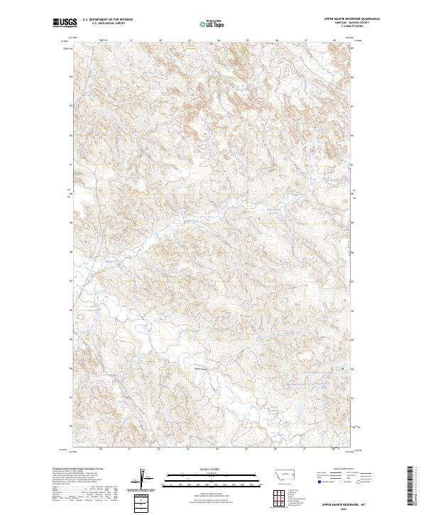 US Topo 7.5-minute map for Upper Magpie Reservoir MT