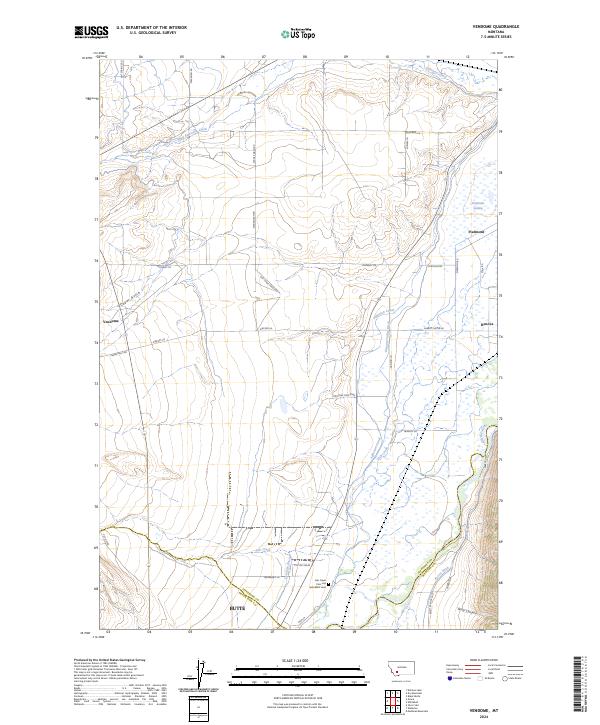 US Topo 7.5-minute map for Vendome MT