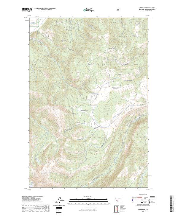 US Topo 7.5-minute map for Vipond Park MT