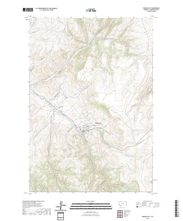 US Topo 7.5-minute map for Virginia City MT