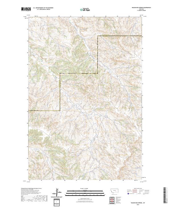 US Topo 7.5-minute map for Wagon Box Spring MT