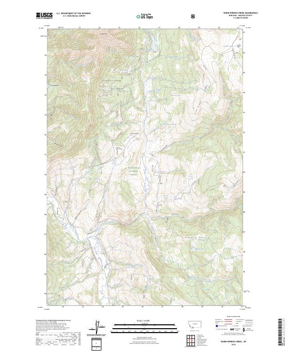 US Topo 7.5-minute map for Warm Springs Creek MT