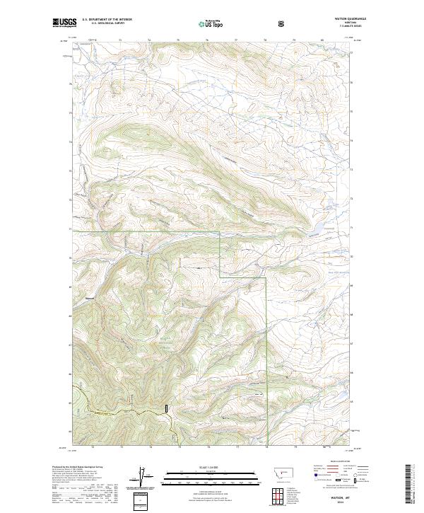 US Topo 7.5-minute map for Watson MT