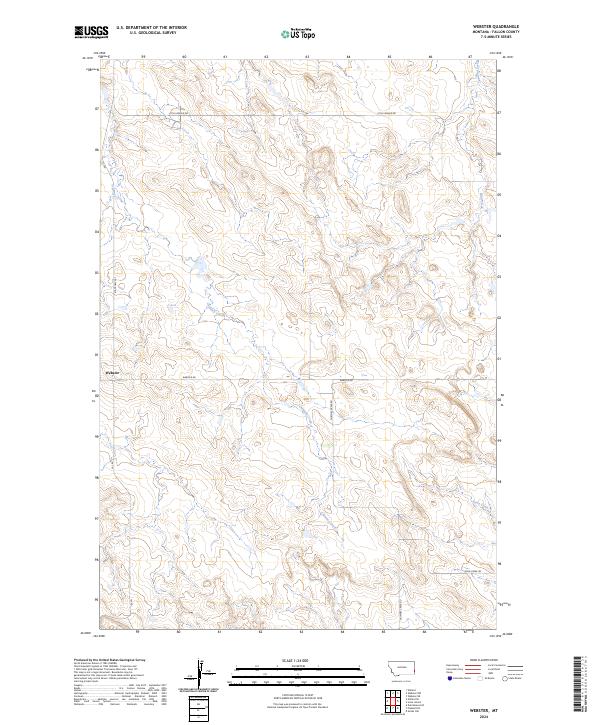 US Topo 7.5-minute map for Webster MT