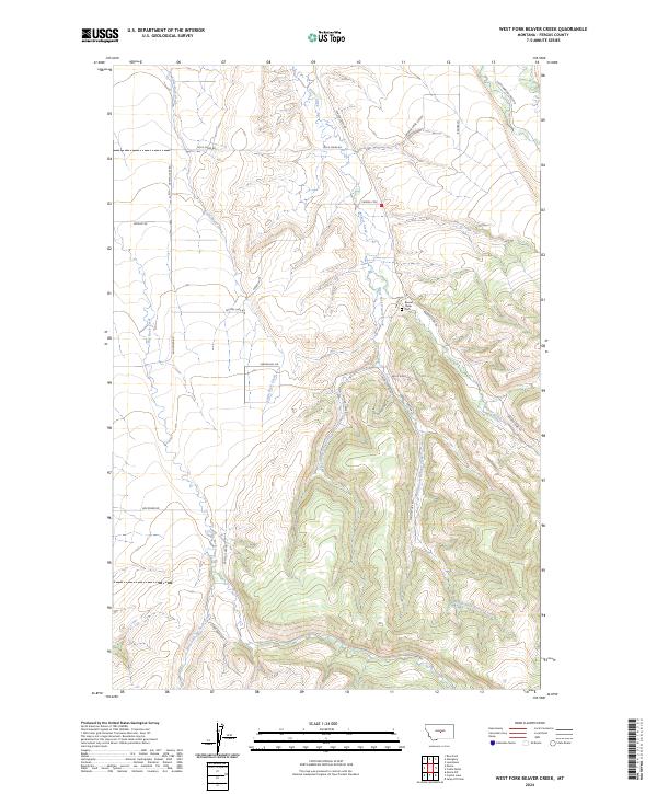US Topo 7.5-minute map for West Fork Beaver Creek MT