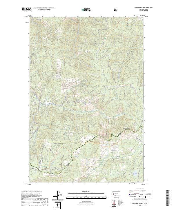 US Topo 7.5-minute map for West Fork Butte MTID