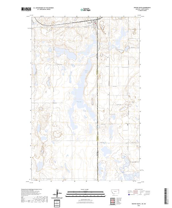 US Topo 7.5-minute map for Westby South MTND