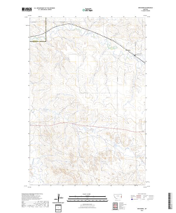 US Topo 7.5-minute map for Westmore MT