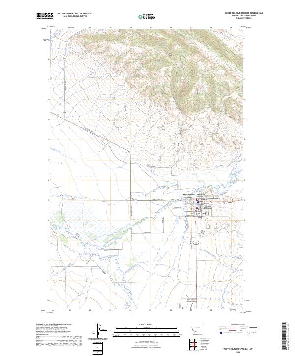 US Topo 7.5-minute map for White Sulphur Springs MT