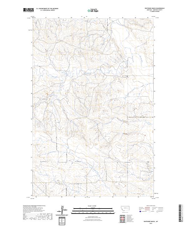US Topo 7.5-minute map for Whiteside Ranch MT