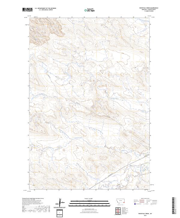 US Topo 7.5-minute map for Whitetail Creek MT