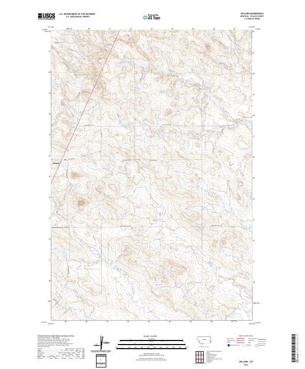 US Topo 7.5-minute map for Willard MT