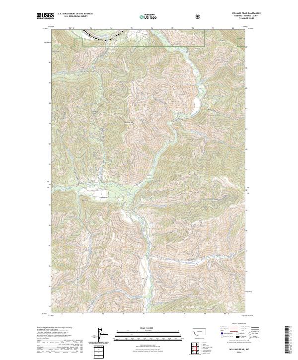 US Topo 7.5-minute map for Williams Peak MT