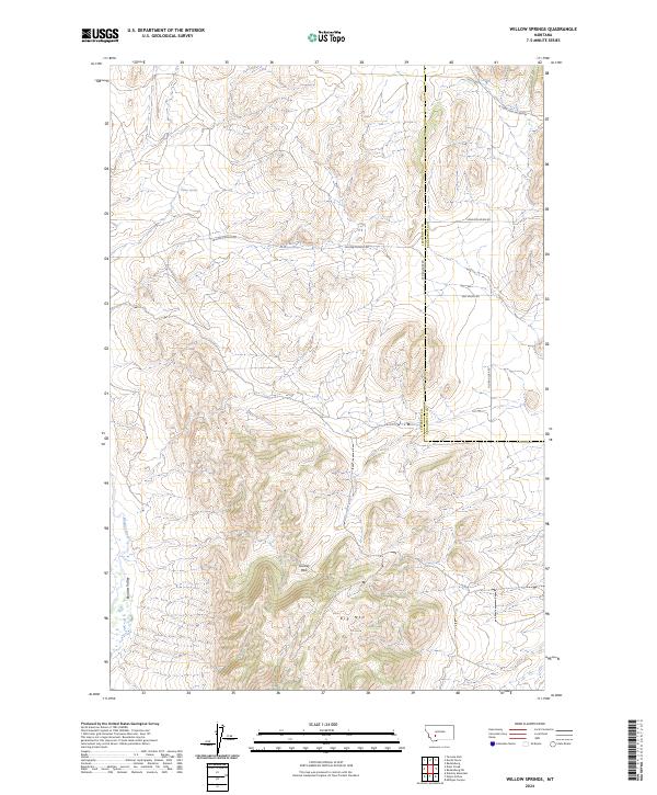 US Topo 7.5-minute map for Willow Springs MT
