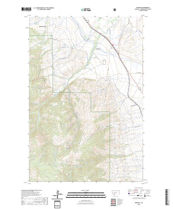 US Topo 7.5-minute map for Winston MT