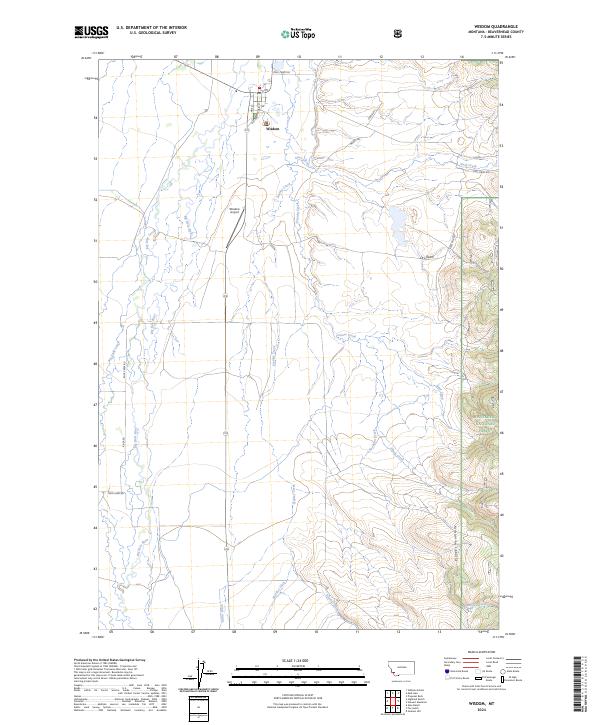US Topo 7.5-minute map for Wisdom MT