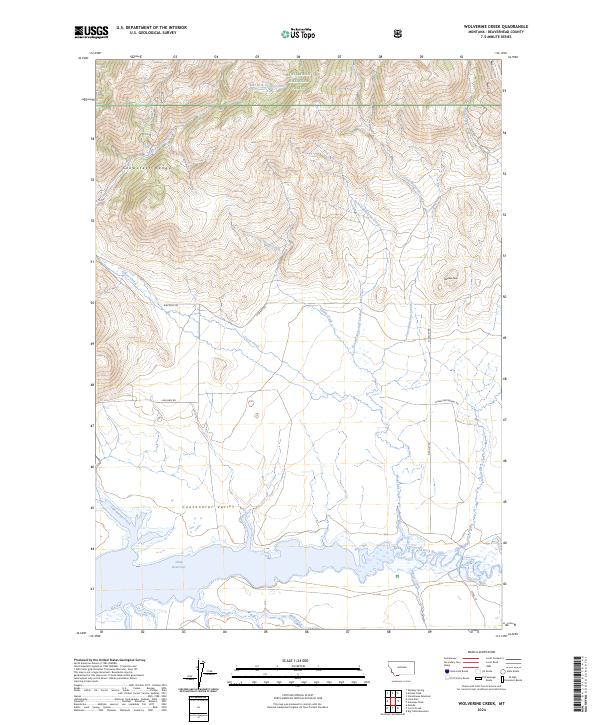 US Topo 7.5-minute map for Wolverine Creek MT