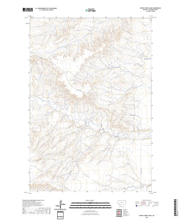 US Topo 7.5-minute map for Woody Creek Camp MT