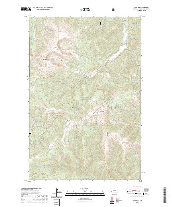 US Topo 7.5-minute map for Yogo Peak MT
