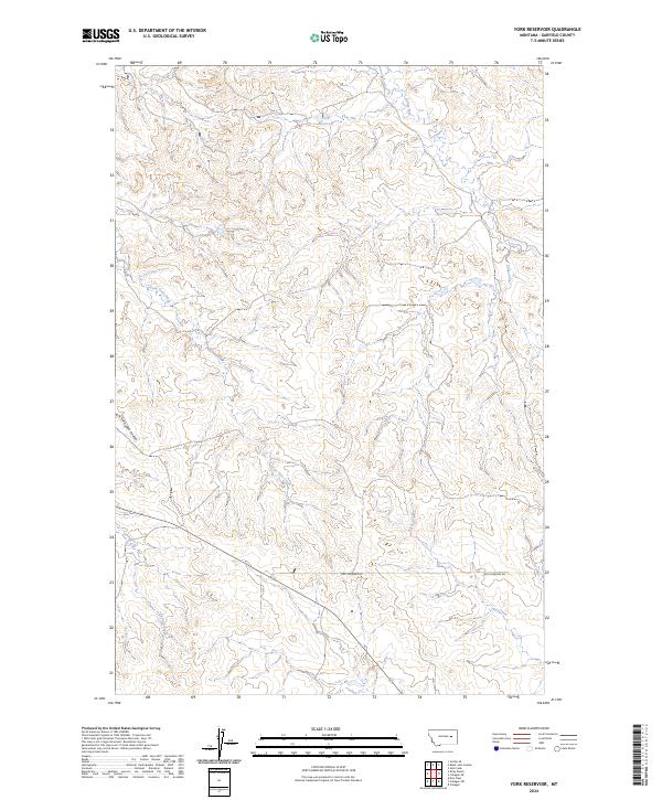 US Topo 7.5-minute map for York Reservoir MT