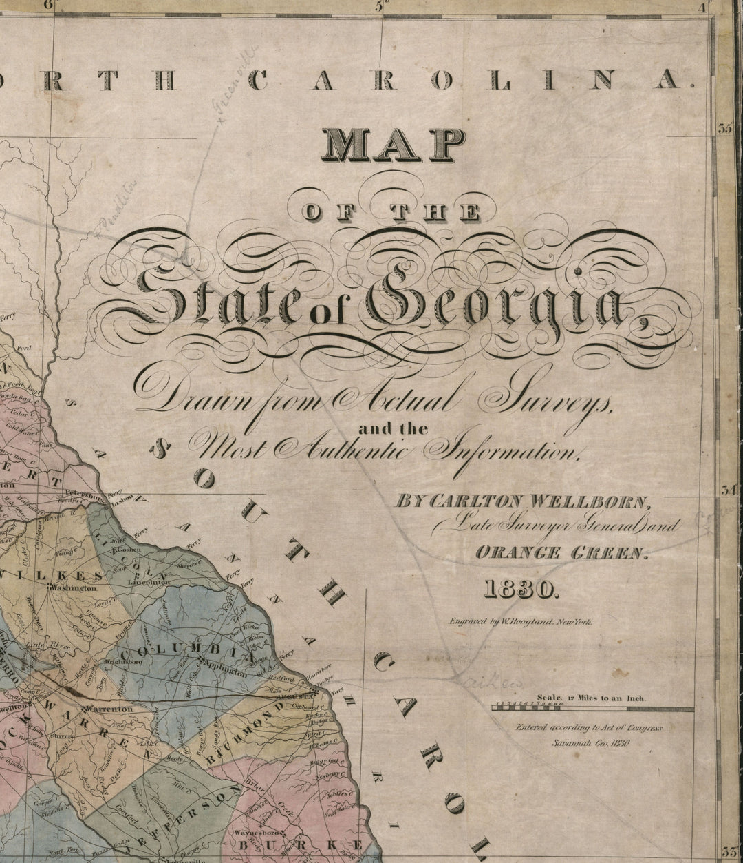 Map of the state of Georgia