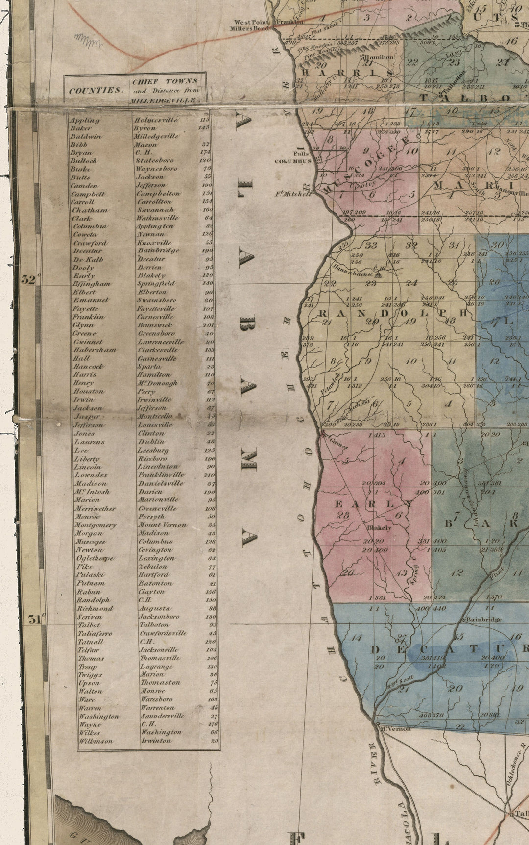 Map of the state of Georgia