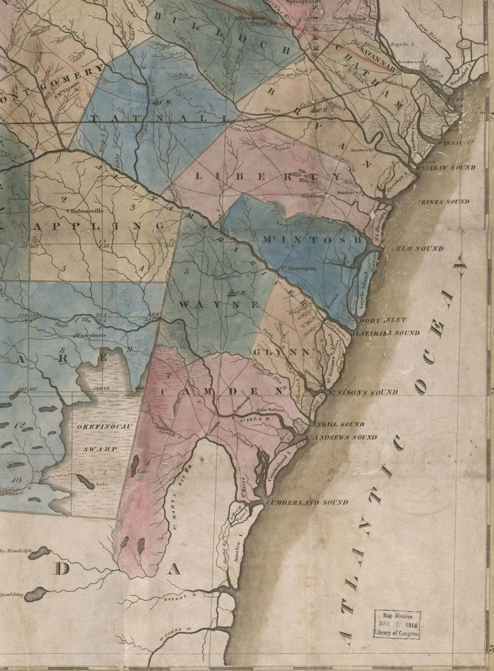 Map of the state of Georgia