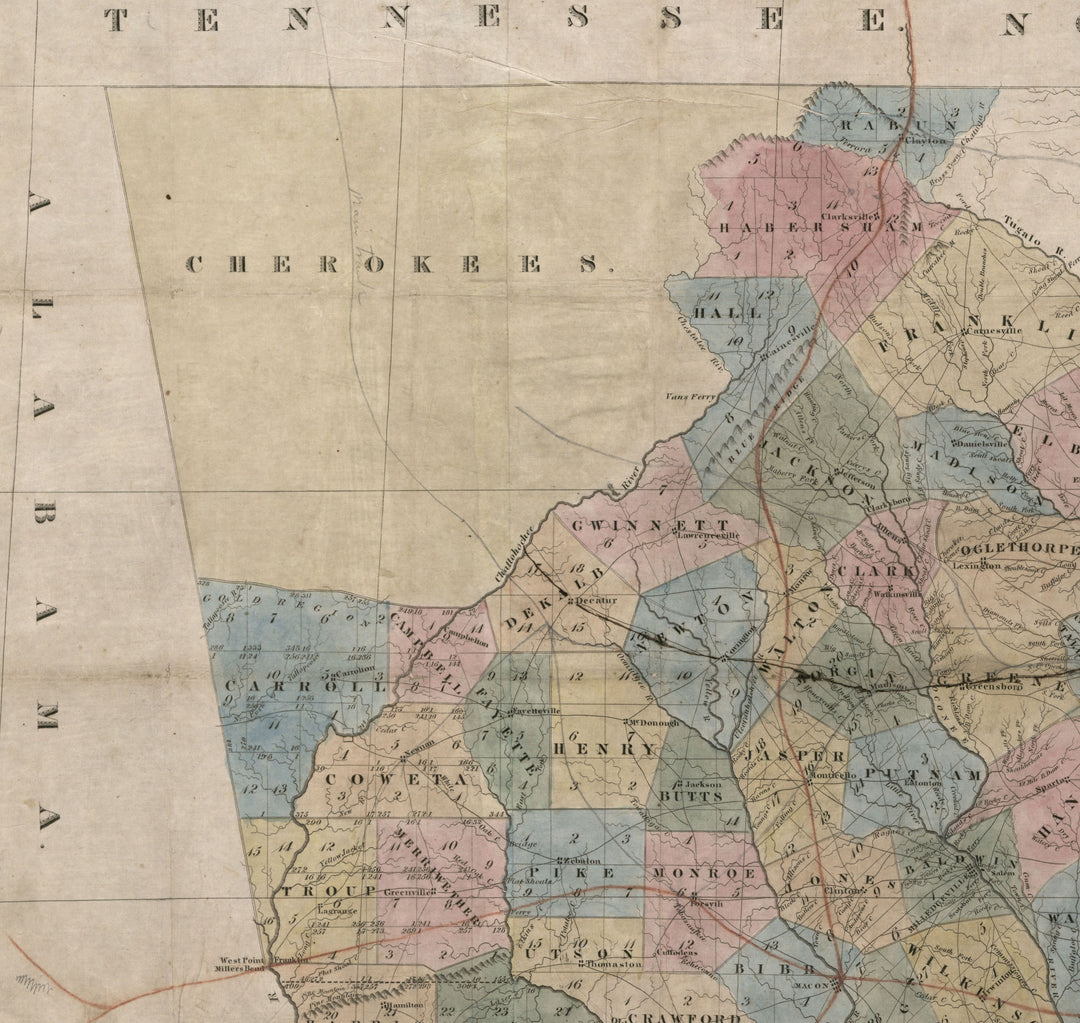 Map of the state of Georgia