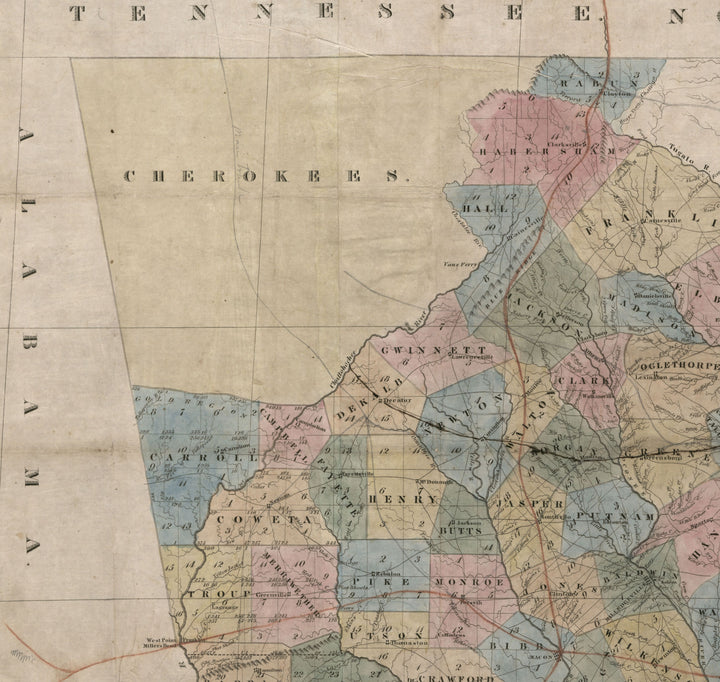 Map of the state of Georgia
