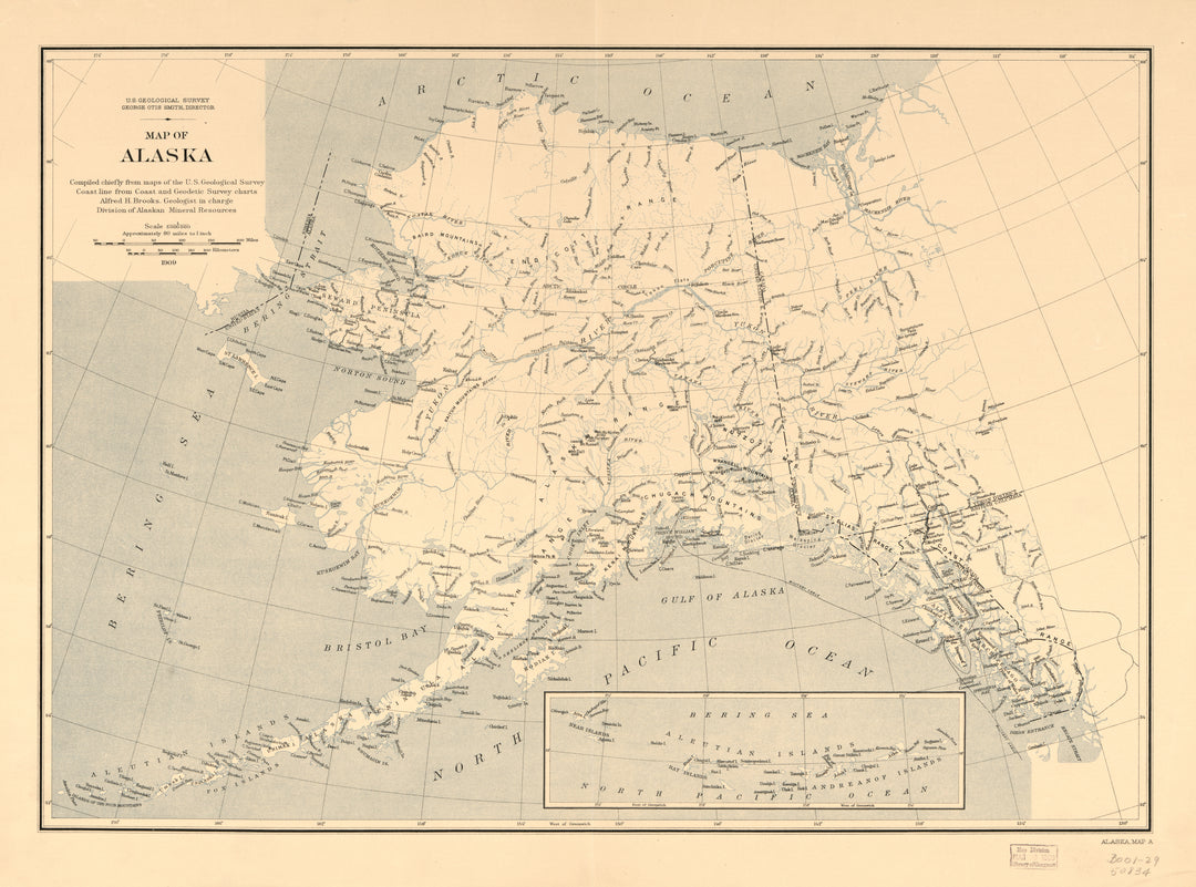 Map of Alaska, 1909