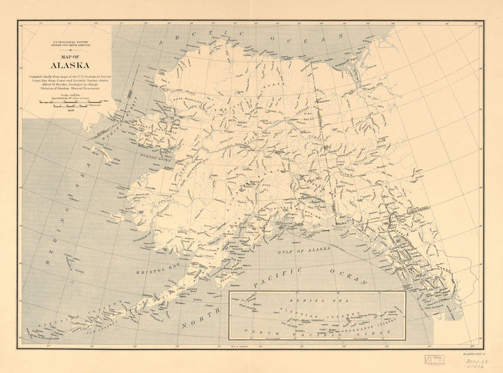 Map of Alaska, 1909